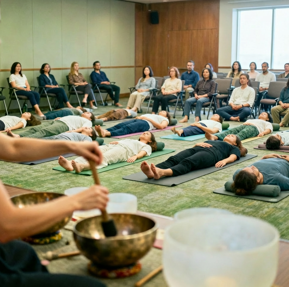 Group sound bath setting
