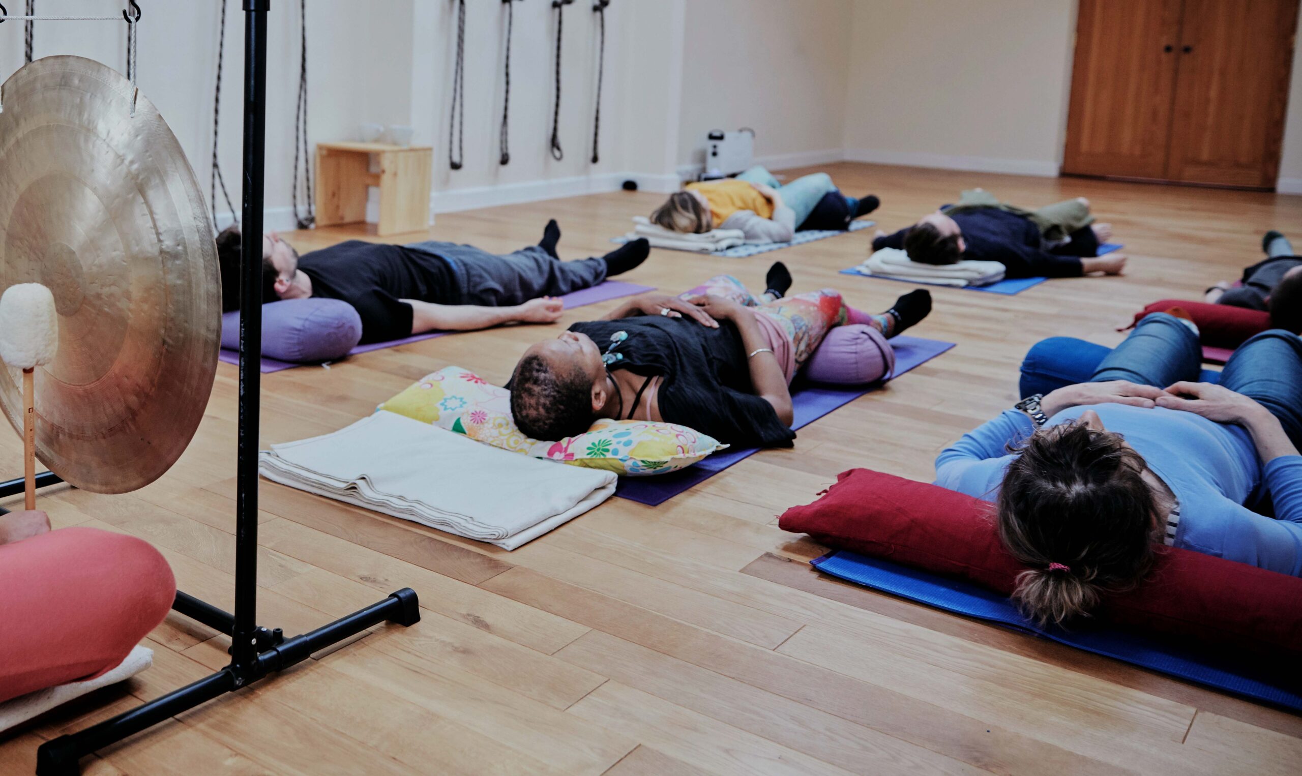 Sound bath session atmosphere