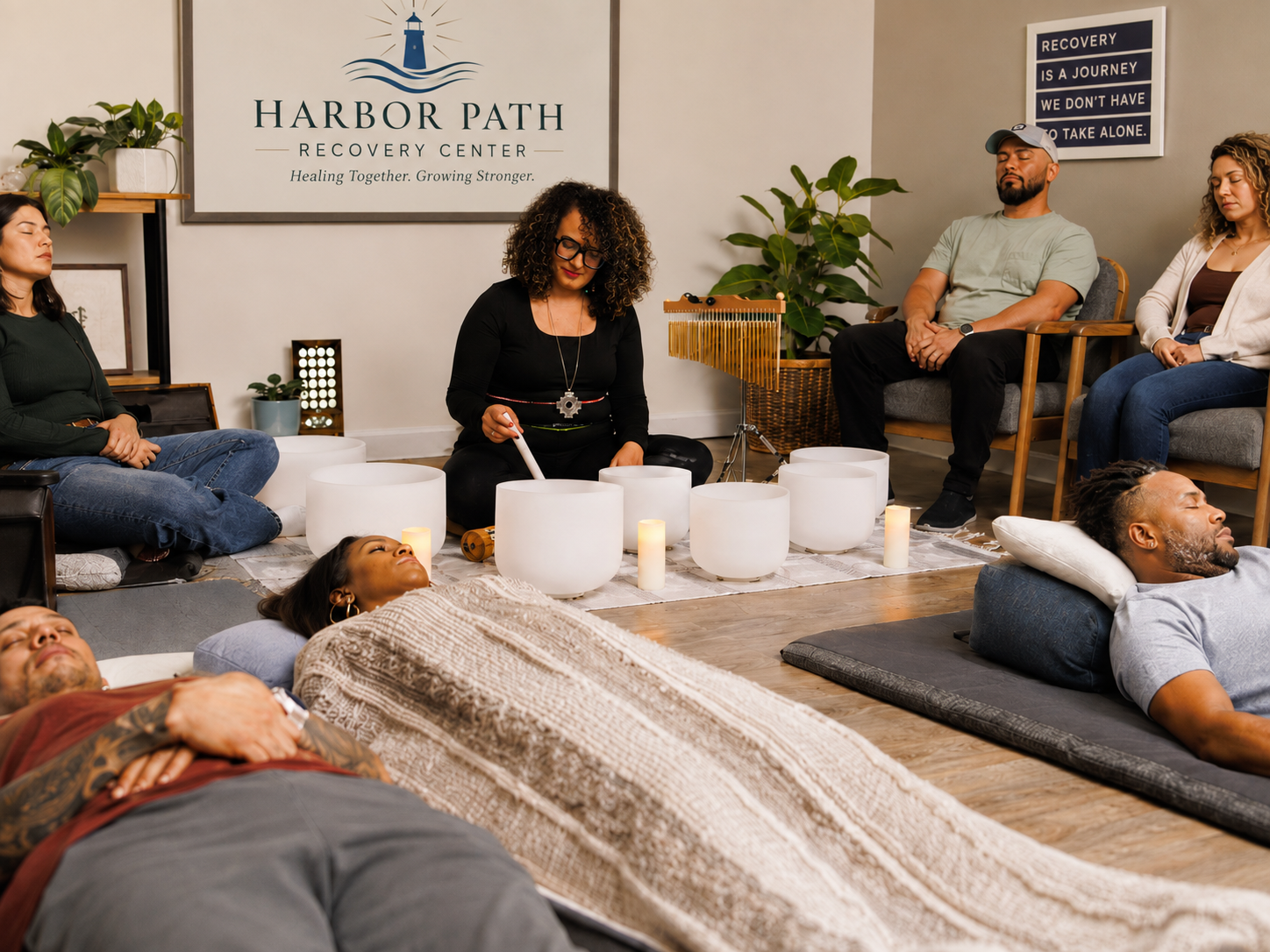 Guided Grounding session at a recovery center