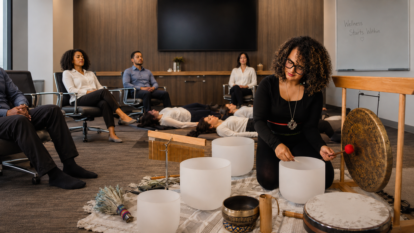 Guided Grounding sound immersion for an organization